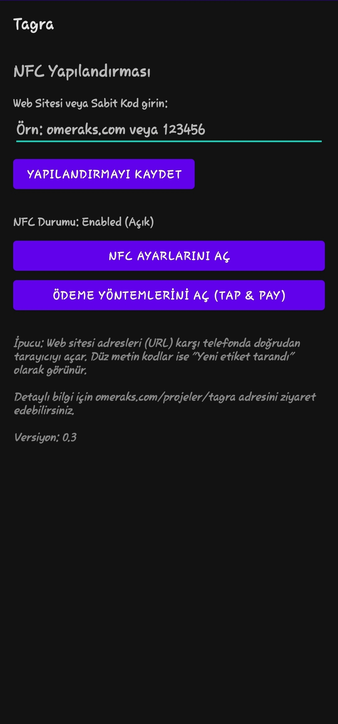 Tagra — Android NFC ile Arka Planda Web Yönlendirme